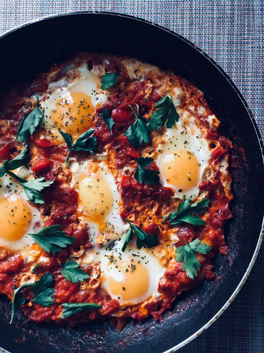 Oeufs au plat à la soubressade CBD