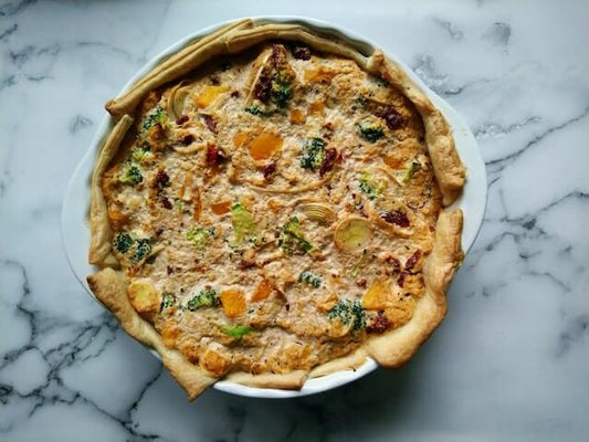 Tarte rustique courgette, CBD et parmesan