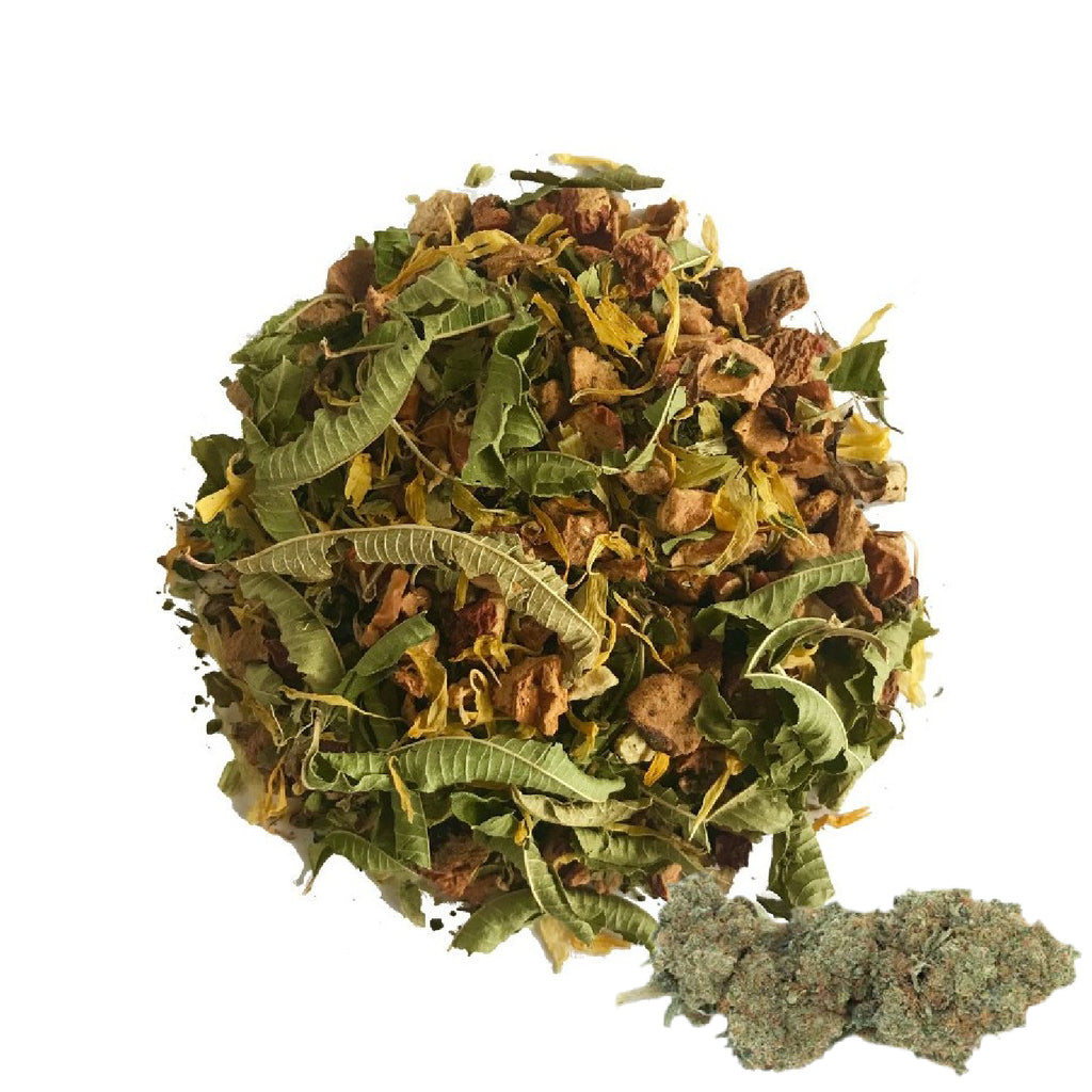 Infusion aux herbes pour le soir au CBD